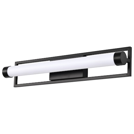 Nuvo Canal LED Medium Vanity, Matte Black Finish, White Acrylic Lens 62/668